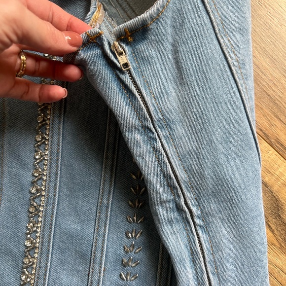 POL denim embellished dress - Picture 6 of 7